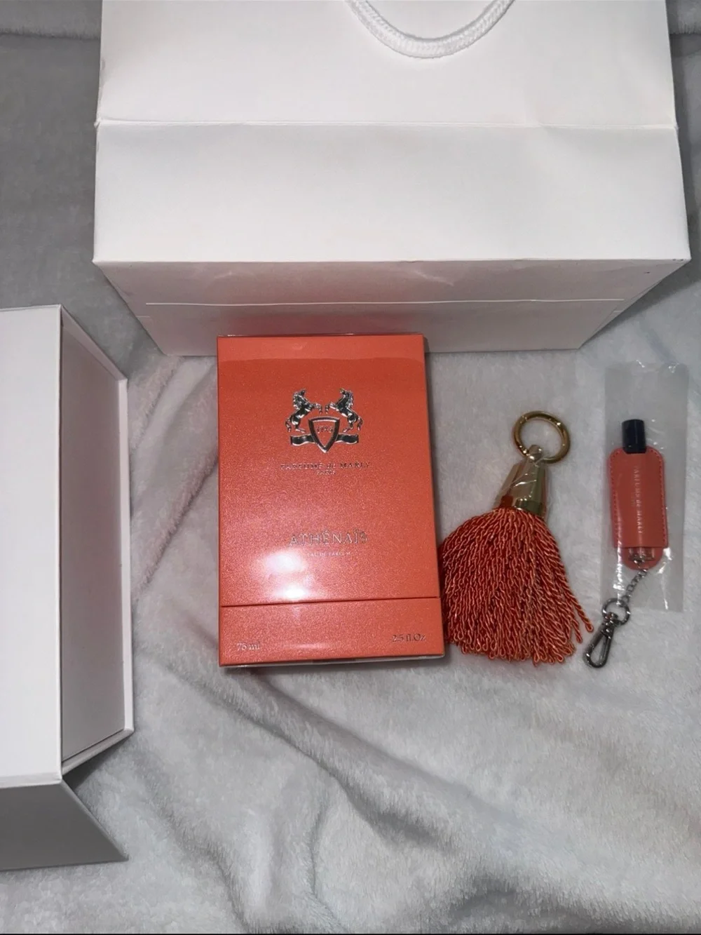 Athénaïs Women's Accessory Set in Coral Orange